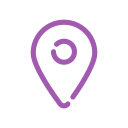Cartoon icon of a location pin