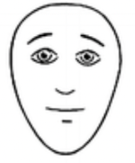 Cartoon face showing pain under control