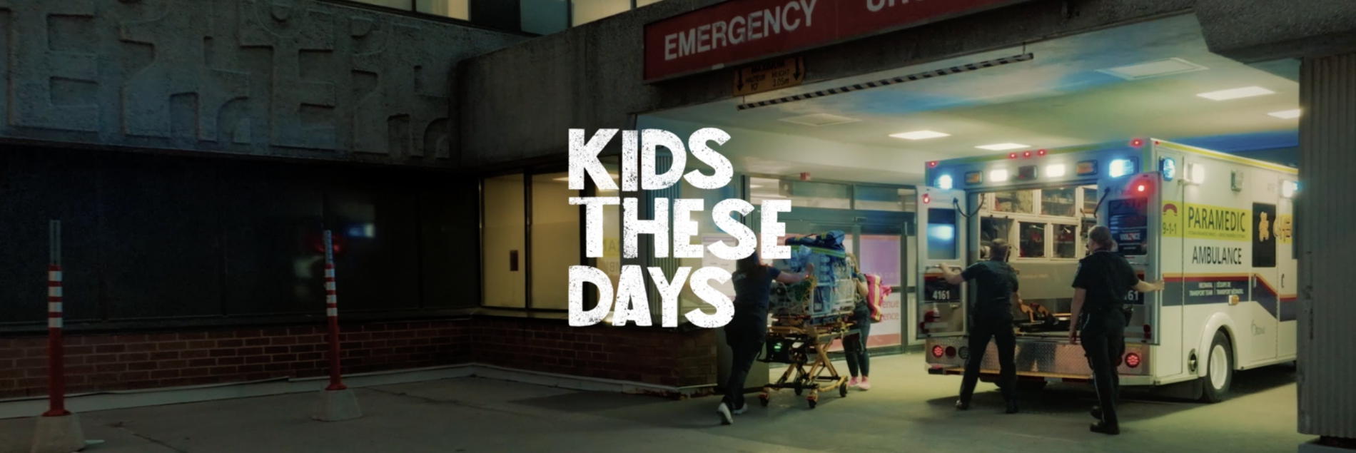 Child sitting on a hospital bed